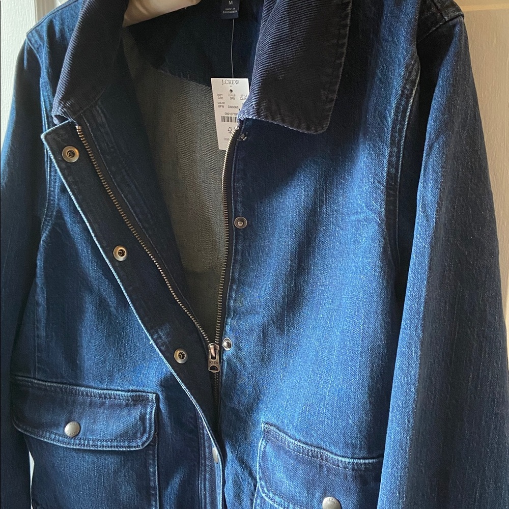 J. Crew Denim Field Barn Jacket, Blue, Sz M, NWT - Picture 6 of 12